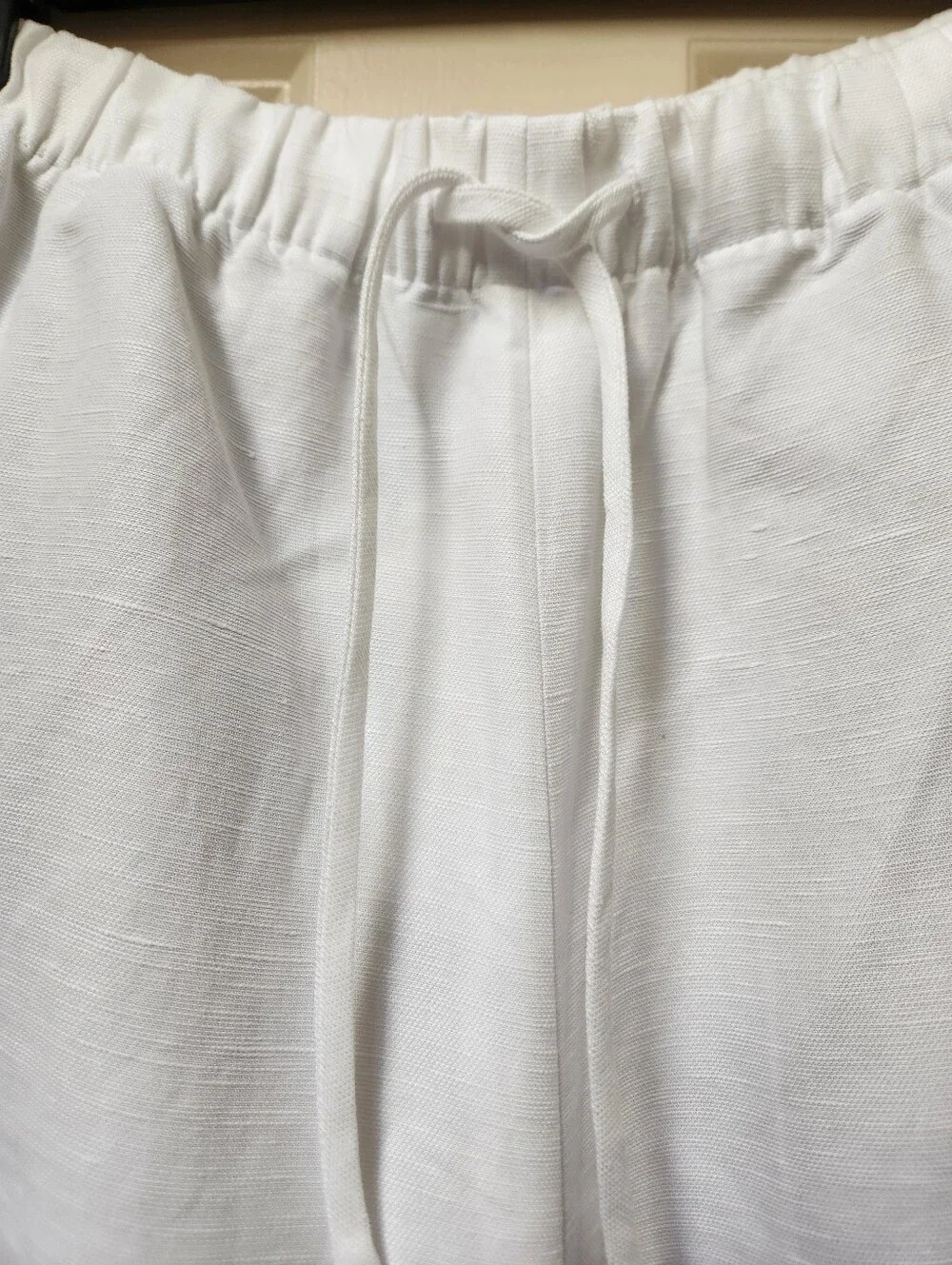 Aritzia Lodge Pant In White CruiseLinen, Wide Leg Cropped - NWT